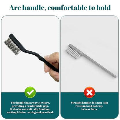 24 Pcs Mini Stainless Steel Wire Brush Set, Wire Scratch Brush - Image 3