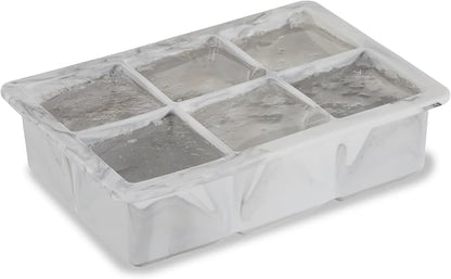 Host Ice Cube Tray with Lid, Makes 6 Large 2" Cubes, Durable Silicone Trays - Image 7