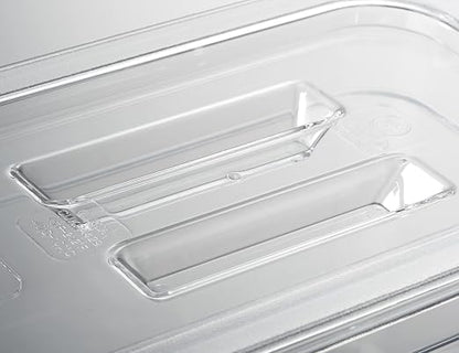 CURTA 6 Pack NSF Notched Food Pan Cover, 1/6 Size Clear Polycarbonate Lid - Image 5