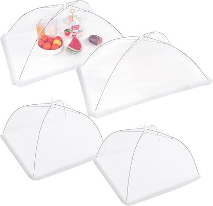 JULBEAR 4 Pcs Large and Tall Mesh Food Cover Tent Umbrella Food Screen Covers by JULBEAR