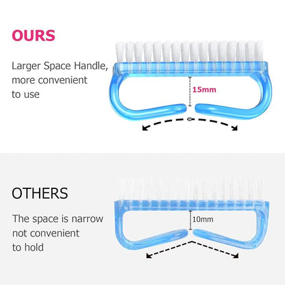 Handle Grip Nail Brush, Hand Fingernail Brush Cleaner Scrubbing Kit Pedicure - Image 2