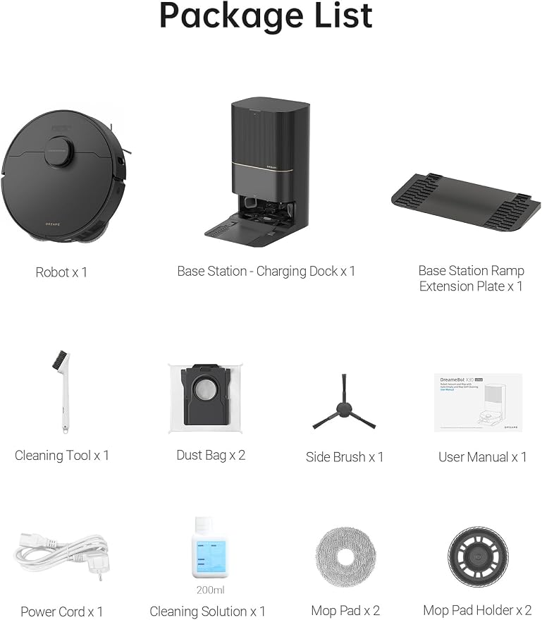 dreame X30 Ultra Robot Vacuum and Mop Combo, 8300Pa Suction, Mop Extend and Mop - Image 9