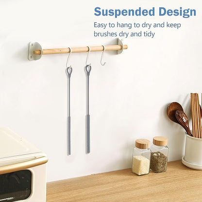 2Pcs Silicone Straw Cleaner Brush, 9.84in Reusable Straw Cleaner - Image 7