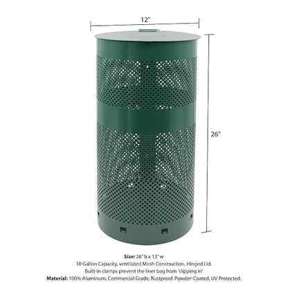 ZERO WASTE USA - Round Outdoor 10 Gallon Dog Waste Station Waste Can - Image 8