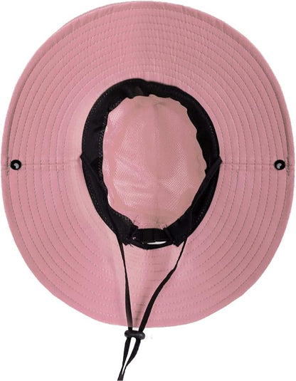 ZOORON Women's Ponytail Safari Sun Hat,Wide Brim UV Protection Outdoor Bucket Hat,Foldable Beach Summer Fishing Hat