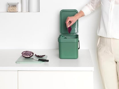 Brabantia Sort & Go Food Trash Can Small Countertop Kitchen Compost Caddy - Image 7