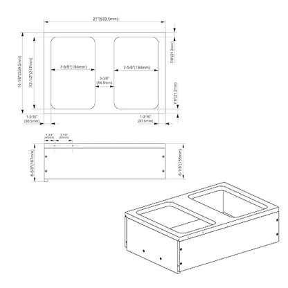 Dowell B18/B21 Wood Base Wastebasket Pullout - Image 9