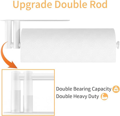 Paper Towel Holder Under Cabinet, 13Inch Self-Adhesive or Wall Paper Towel - Image 2