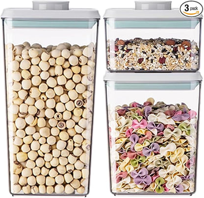 Food Storage Containers with Lids Airtight- 3Pcs BPA-Free Kitchen and Pantry by ANKOU