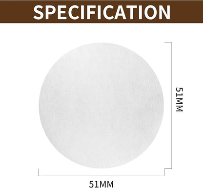 1000 Pcs Coffee Paper Filter for Espresso Coffee Maker, 51 mm Unbleached - Image 4