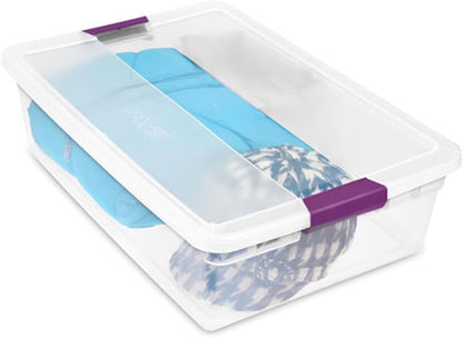 Sterilite 6-Pack 32 Quart ClearView Latch Box, Stackable Organizer Bins - Image 8