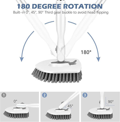 SetSail Floor Scrub Brush, 3-in-1 Tile Tub Floor Scrubber - Image 3