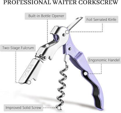 HYZ 2-Pack Wine Opener Waiter Corkscrew, Professional Wine Key - Image 2