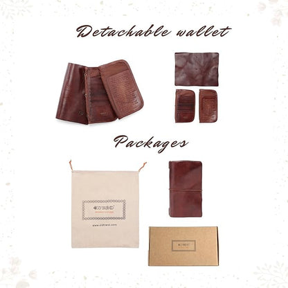 Genuine Leather Nomad Organizer Travel Wallet | Women's Wallet Clutch Passport Holder