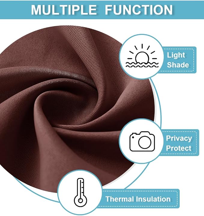 RYB HOME Rod Pocket Blackout Curtains - Image 4