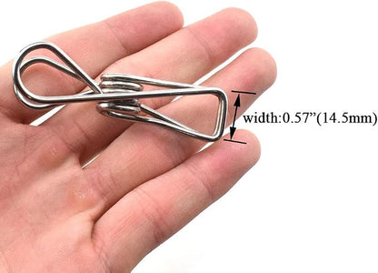 HAHIYO Clothespins Chip Clips All Metal Stainless Steel No Rust Stains Strong - Image 3