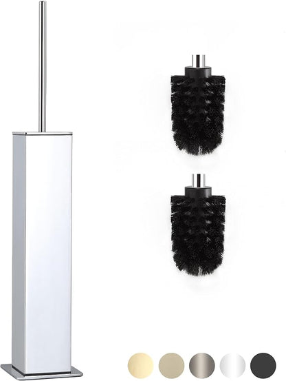 BVL Toilet Brush and Holder Set Chrome Stainless Steel 304 Square Freestanding - Image 2