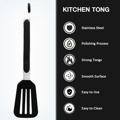 Mini Silicone Tongs Set of 2, Small Serving Tongs - Image 3