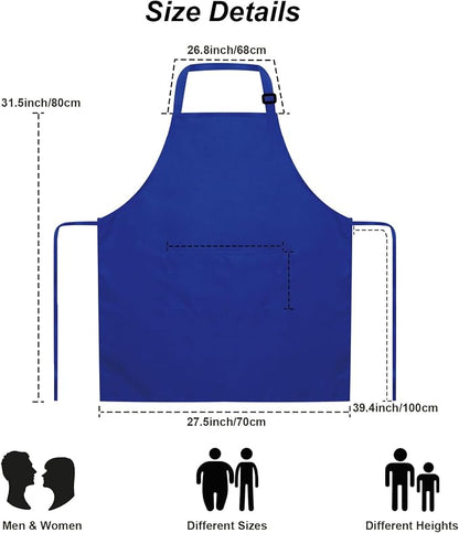 15 Pcs Adult Aprons Bulk with Pockets Adjustable Bib Chef Apron - Image 5