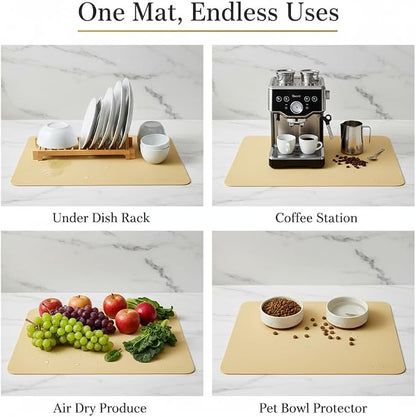Dish Drying Mat Super Absorbent – 16" x 18" Coffee Mat - Image 8