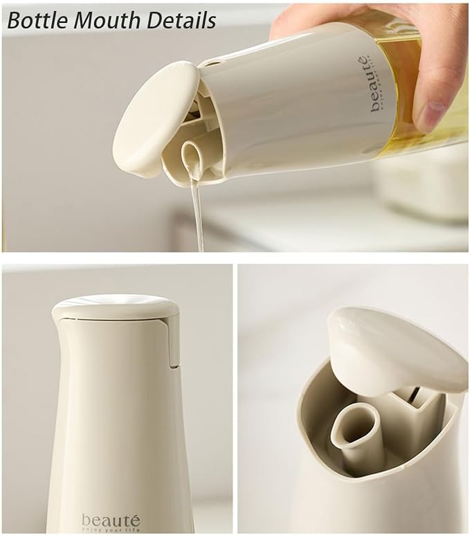 17oz Oil Bottles for Kitchen, Auto Flip、Non-Drip、Leak Proof, Cooking Oil - Image 2