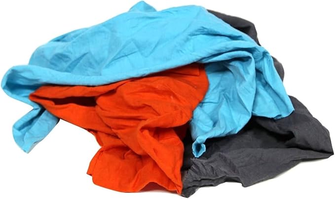 Premium Color Knit Cleaning Rags (600 lbs Pallet - 60x10 lbs. Bag) – Shop Rags Bulk for Workshops, Mechanics, Painters, and Home Use, Multipurpose Cotton T-Shirt Rags