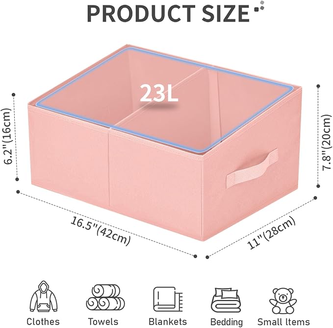 DIMJ Large Closet Shelf Organizer Bins 8 Packs - Image 2