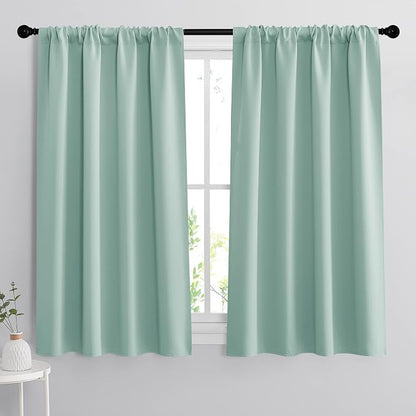 RYB HOME Room Darkening Kitchen Curtains, Farmhouse Small Window Drapes Rod by RYBHOME