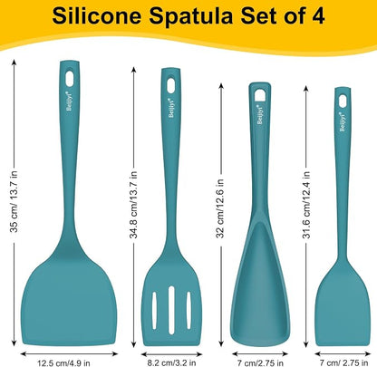 Beijiyi Silicone Spatula Set of 4, 600°F Heat Resistant, BPA Free Kitchen - Image 2