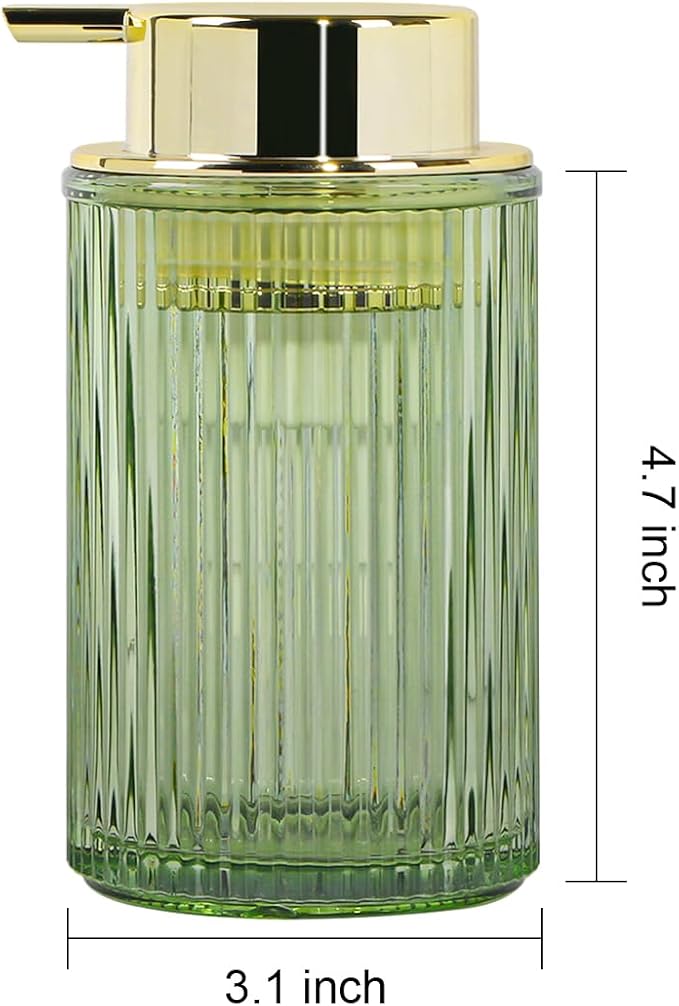 Green Foaming Soap Dispenser, Glass Foam Hand Soap Dispenser - Image 7