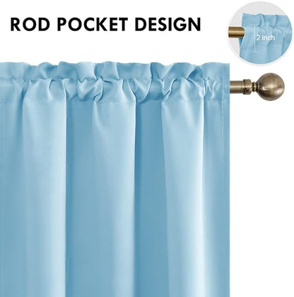 DWCN Blackout Curtains Room Darkening Thermal Insulated Bedroom Curtains Window - Image 4