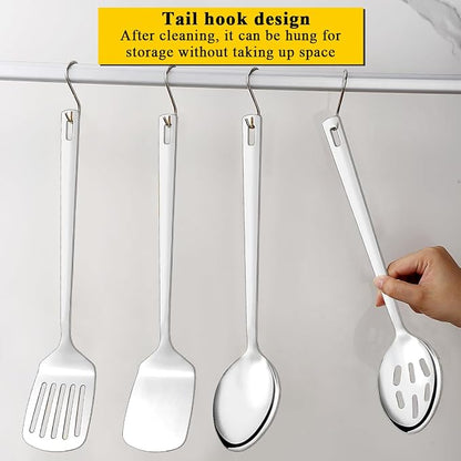 Homquen Stainless Steel Kitchen Utensils Set 4pcs, Cooking Utensils Set - Image 8
