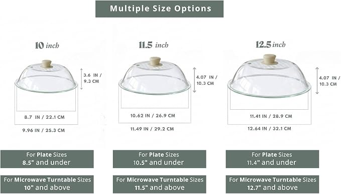OEC Lighter Weight Tempered Glass Microwave Splatter Cover - Image 4
