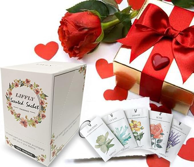 14 Packs Scented Sachets fit Drawers and Closets 14 Different Scent Gift Box - Image 8