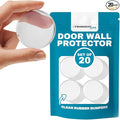Strongest Home Door Wall Protector Clear Bumpers (Set of 20) – 2 Inch Silicone Adhesive Pads for Wall and Door Handle Protection, Noise Dampening