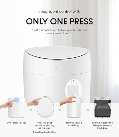 TOWNEW T AIR ONE Smart Trash Can, 2.6 Gallon Automatic Garbage Can - Image 2