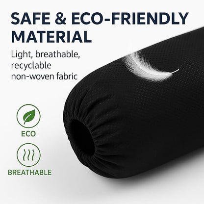 Non-Slip Shoe Covers Disposable, XL Large 200-Pack | Black Breathable Boot - Image 2