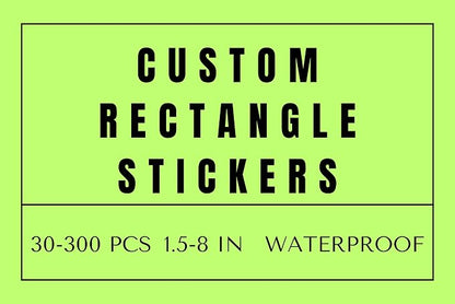 Custom Rectangle Stickers for Business Logo, Custom Rectangle Labels for Candle by YEYABOA