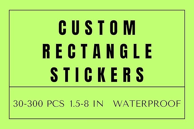 Custom Rectangle Stickers for Business Logo, Custom Rectangle Labels for Candle Jar Coffee, 30-300 pcs, Waterproof Glossy Vinyl Stickers, Upload Your Design (2.5x3.5 in)