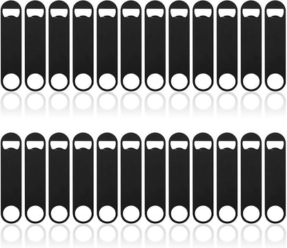 24 Pack Flat Beer Bottle Opener 5 inch Heavy Duty Stainless Steel Flat Bottle by Ohiyoo
