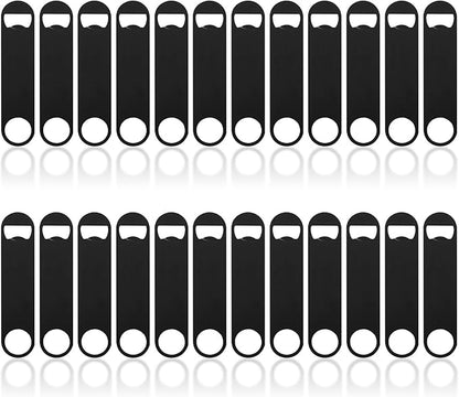 24 Pack Flat Beer Bottle Opener 7 inch Heavy Duty Stainless Steel Flat Bottle by Ohiyoo