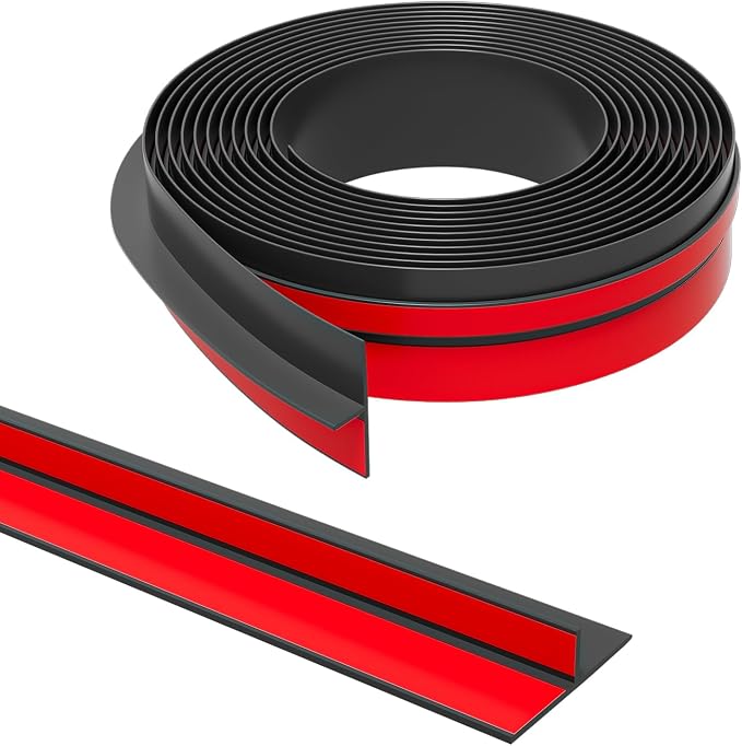 T-Shaped Door Draft Stopper, 1.37 in x 40 Ft Silicone Seal Strip by Elvone