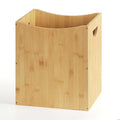 MOOACE Small Wastebaskets, 5 Gallon Trash Can with Handles, Rectangular Waste Baskets Bamboo Garbage Can for Bathroom Kitchen Living Room Office Decorative Under Counter