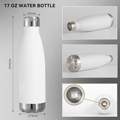 VEGOND 17oz Stainless Steel Water Bottles Bulk, Reusable Metal Sports Water - Image 3