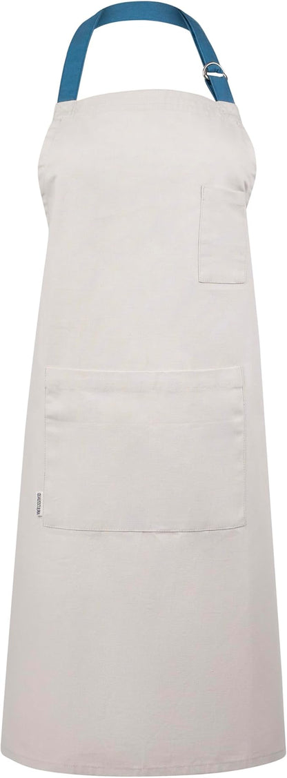 Cotton Canvas Apron for Women & Men – Adjustable Neck Strap & Waist Ties - Image 8
