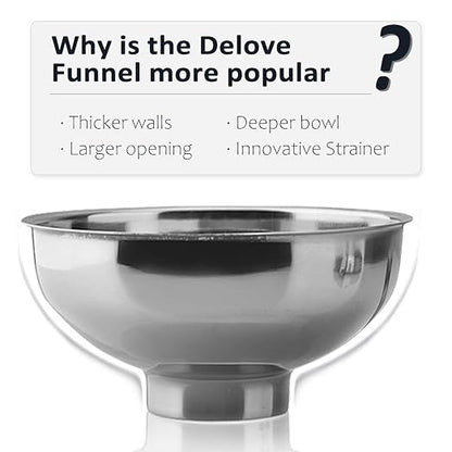 Delove Canning Funnel with Strainer - Image 3