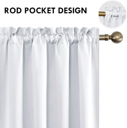 DWCN White Room Darkening Blackout Curtains - Image 4