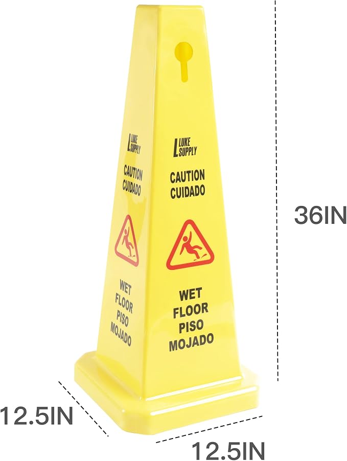 MATTHEW CLEANING 3 Packs 36” Caution Wet Floor Safety Cones - Image 6