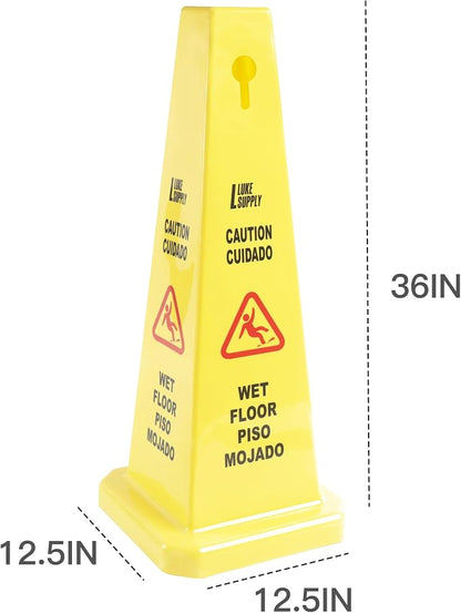 MATTHEW CLEANING 3 Packs 36” Caution Wet Floor Safety Cones - Image 6