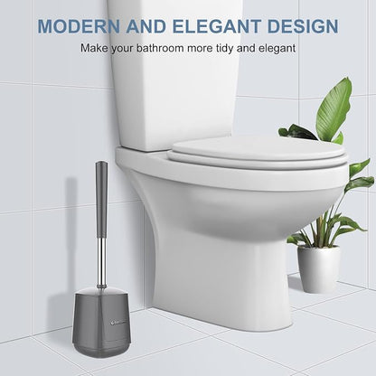 SetSail Toilet Brush and Holder 4 Pack, Self Closing Lid Toilet Bowl Brushes - Image 7